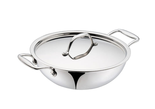 Steel&save Triply Kadai With Lid