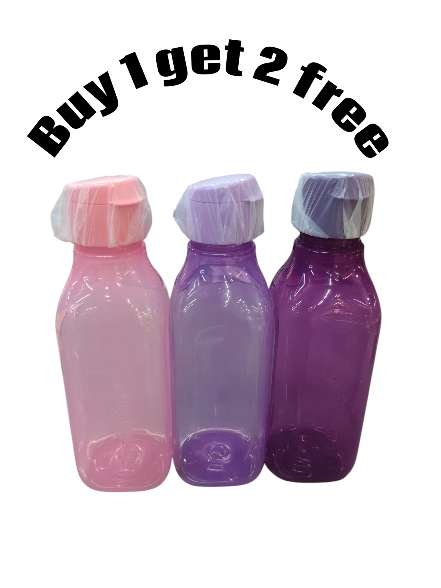 Square fliptop bottle 1ltr, 1+2