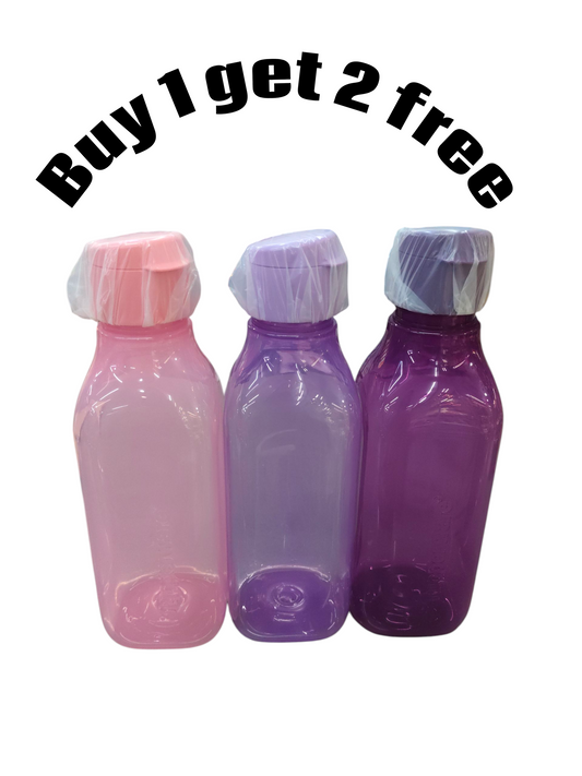 Square fliptop bottle 1ltr, 1+2