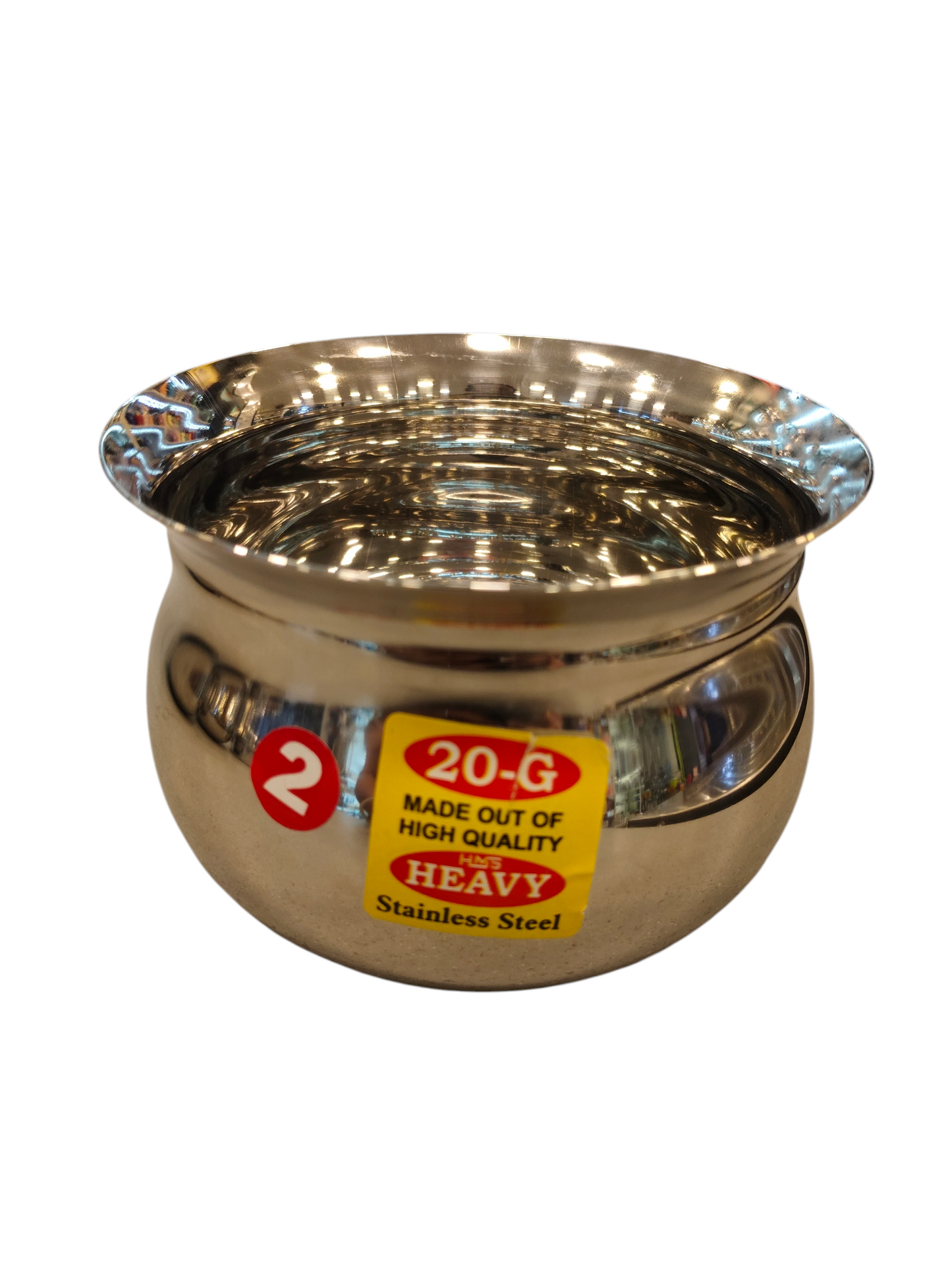 Salem stainless steel tomato handi - 20G cook and serve pot - 700ml
