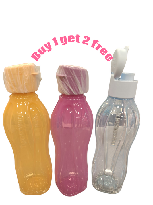 Tupperware 750ml fliptop bottles -1+2