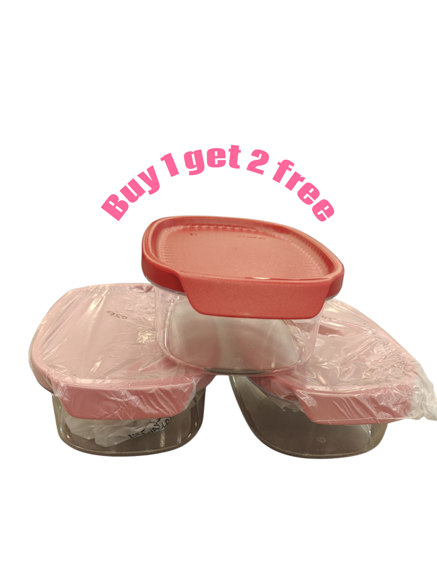 Tupperware ultra clear 500ml -1+2