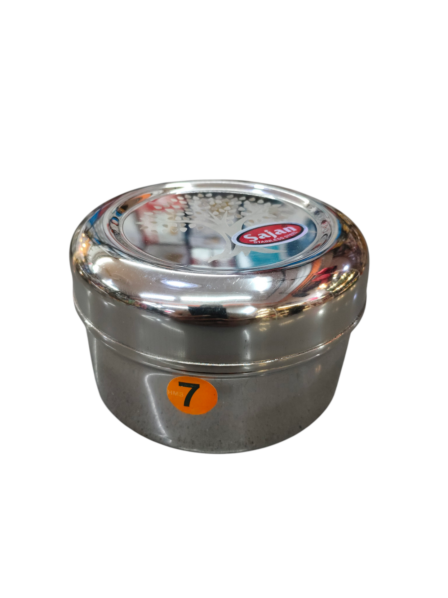 Salem stainless steel sajan laser puri box -400ml