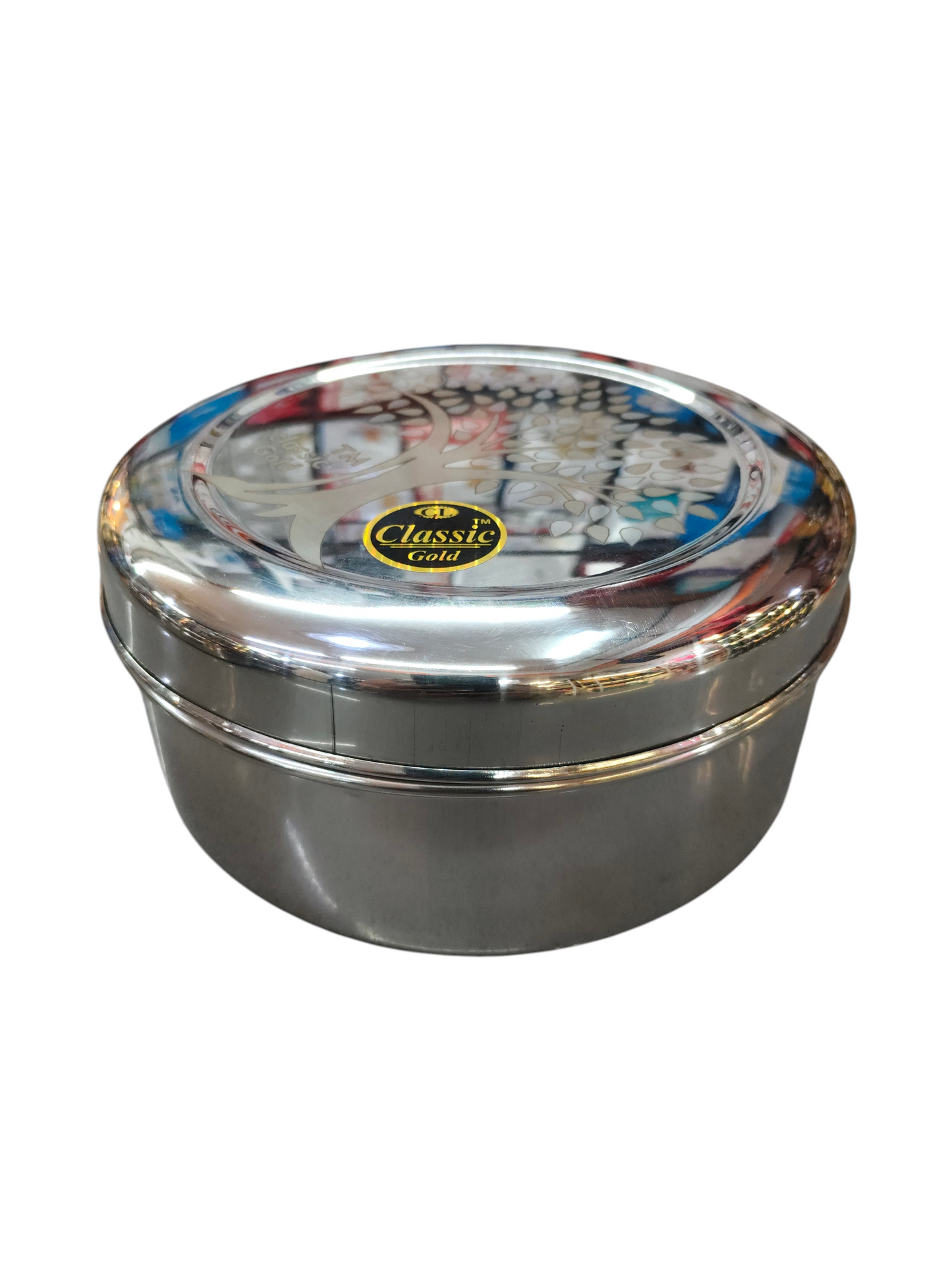 Stainless steel lightweight classic puri box no 10 - 850ml