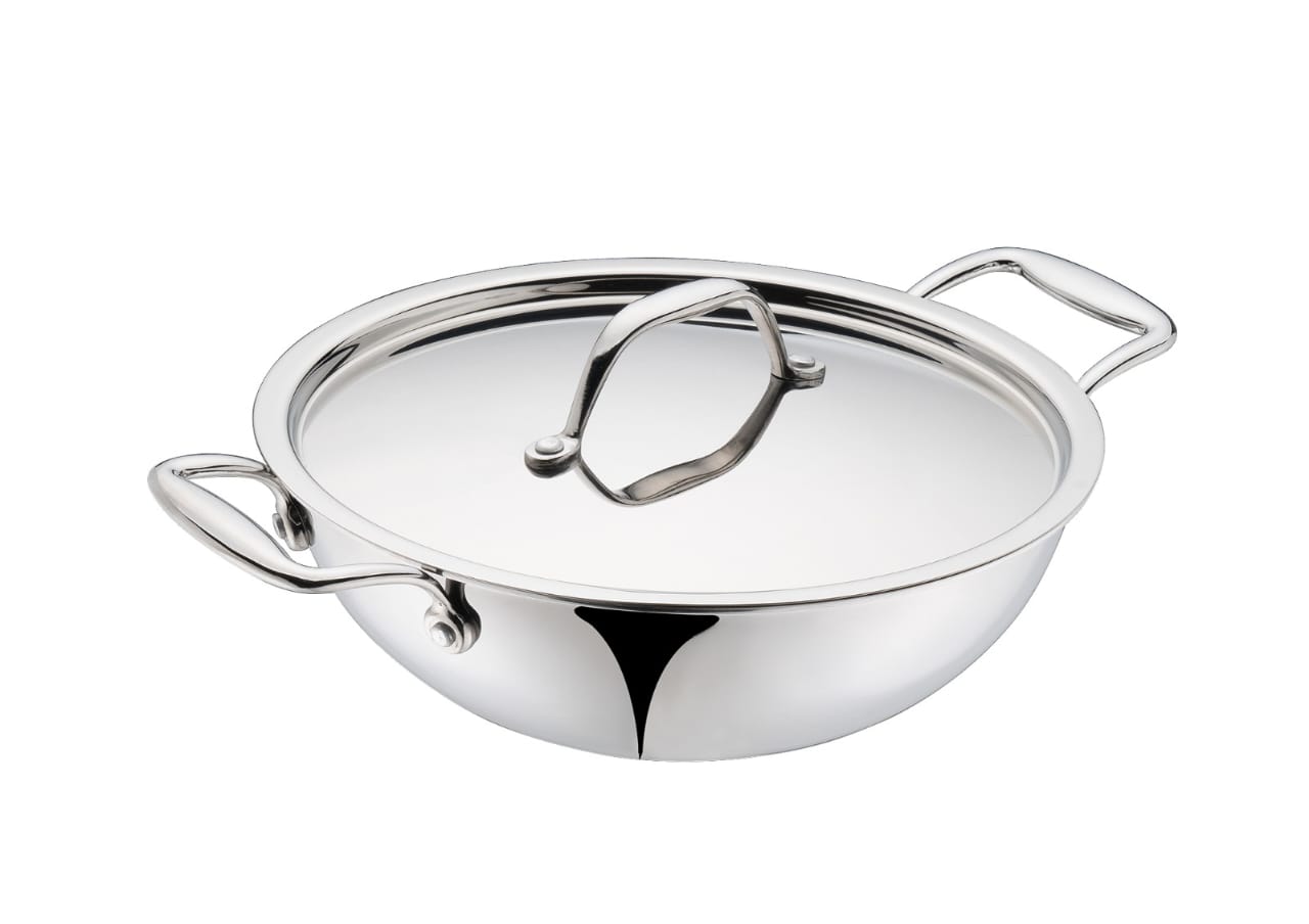 CHEFTONE Triply Kadai With Lid