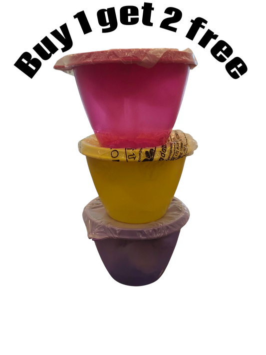 Tupperware bowl over 400ml containers - 1+2