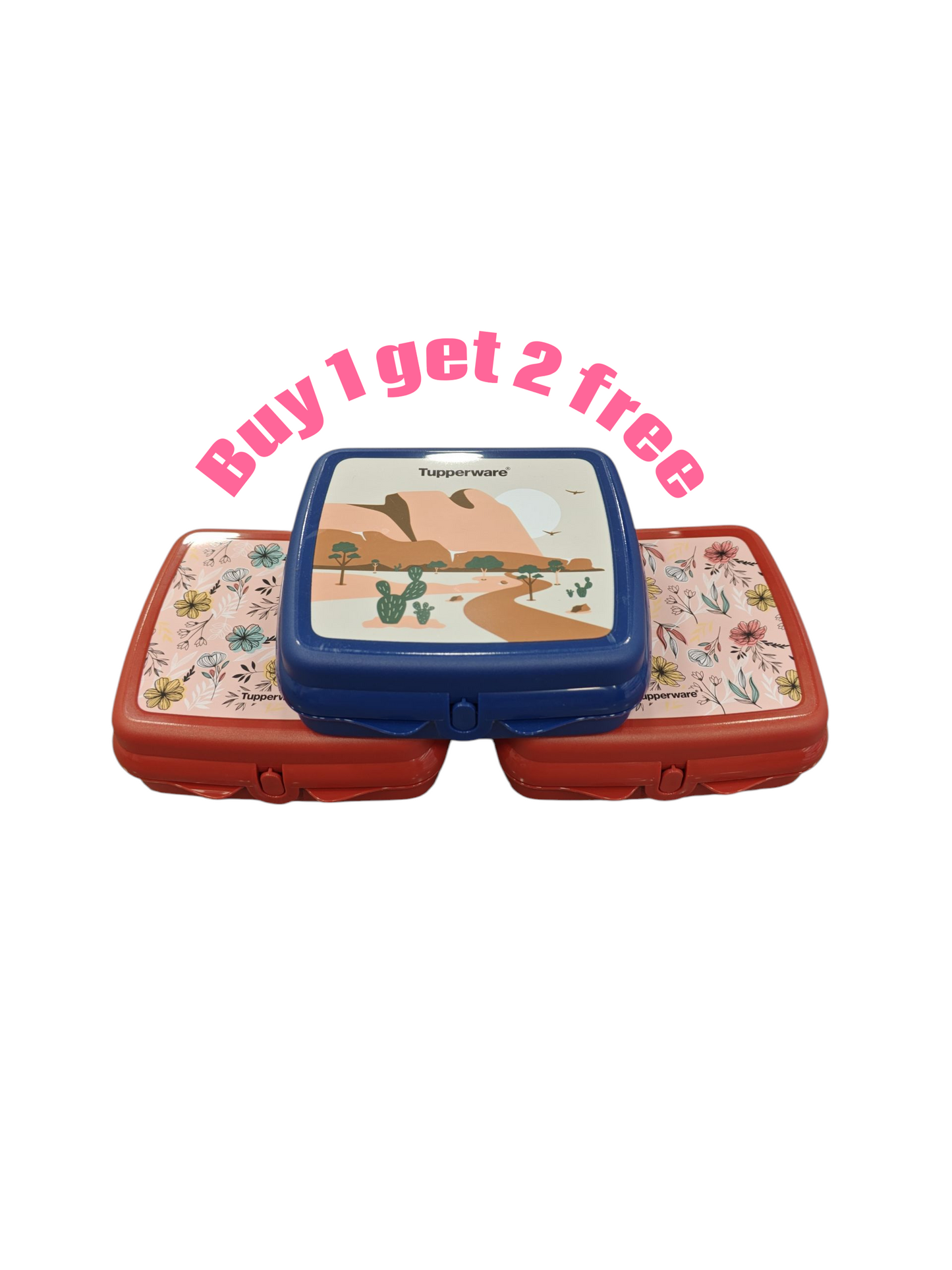 Tupperware sandwich keeper printed - 1+2