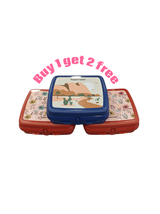Tupperware sandwich keeper printed - 1+2