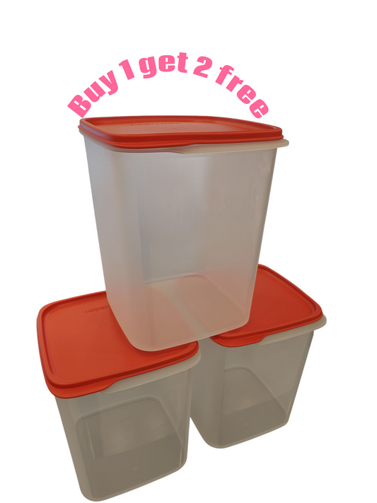 Tupperware 5.4ltr square containers- 1+2