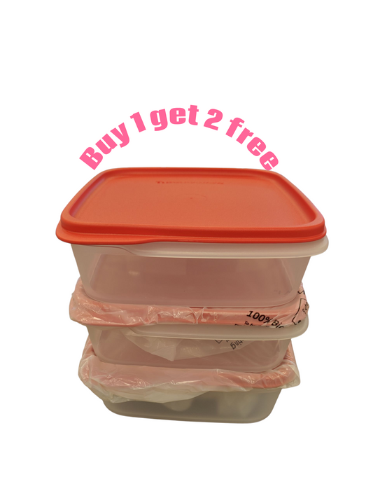 Tupperware 1.1ltr square container - 1+2