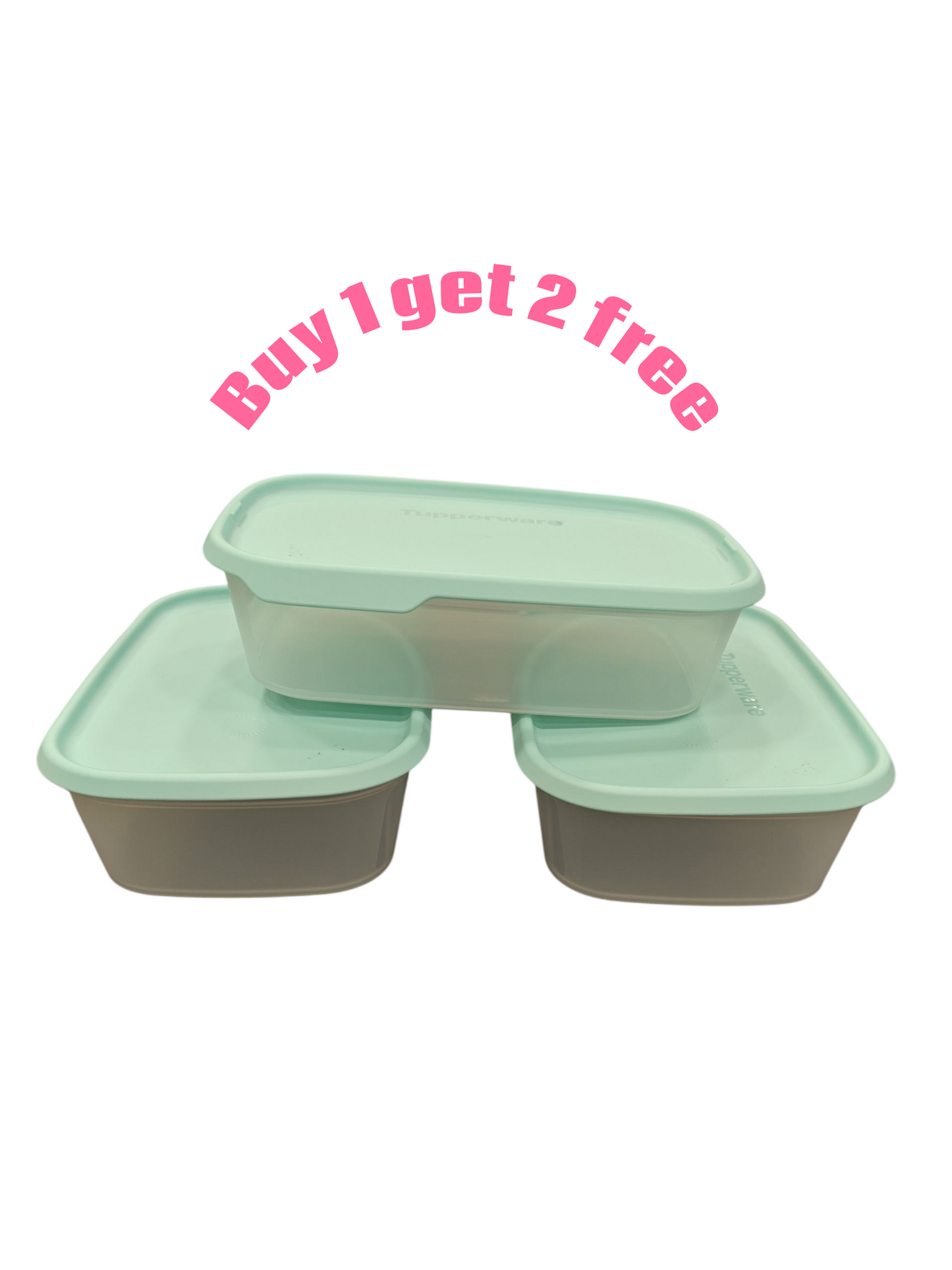 Tupperware OTF flat container 1.3ltr - 1+2
