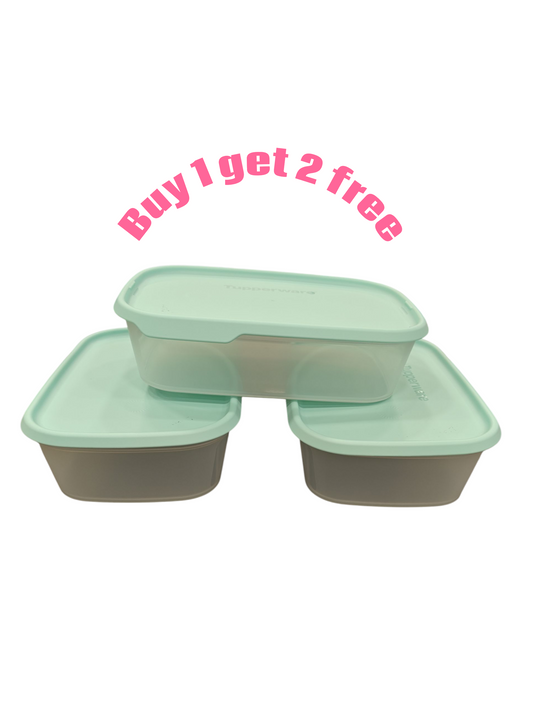 Tupperware OTF flat container 1.3ltr - 1+2
