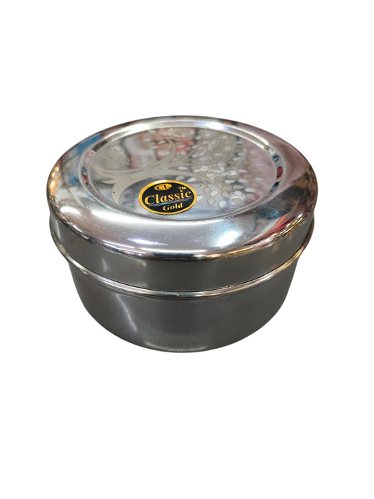 Stainless steel lightweight classic puri box no 8 - 450ml