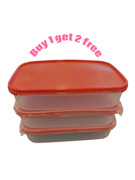 Tupperware 2ltr rectangle containers -1+2