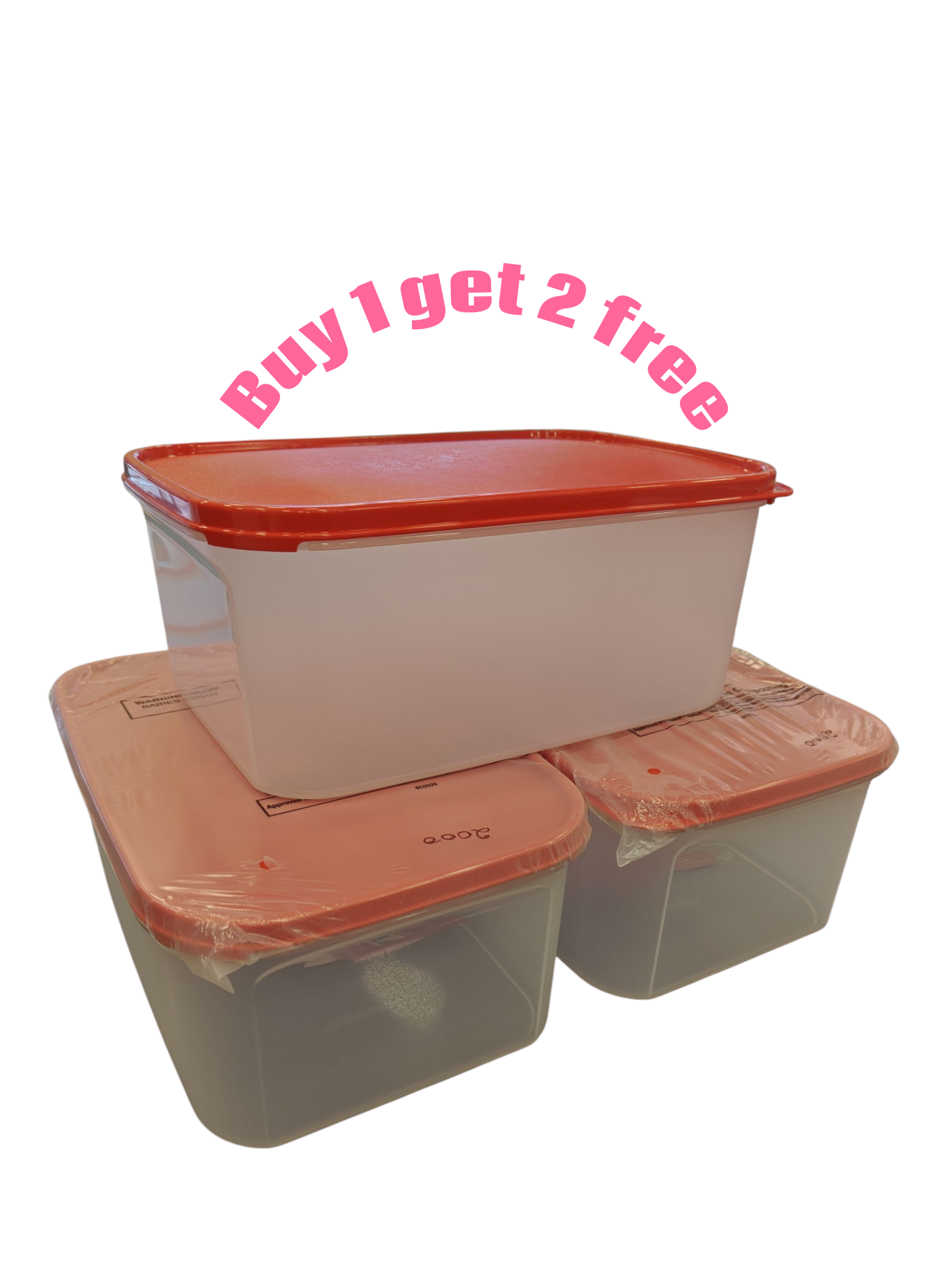 Tupperware Rectangular Container Large Tupperware 4.3ltr rectangle containers - 1+2 – STEEL 'N' SAVE
