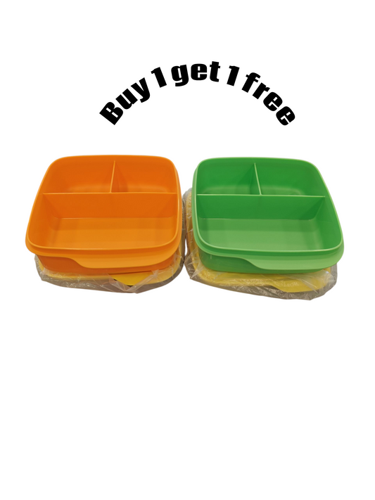 Tupperware 3 partion kids lunch box - 1+1