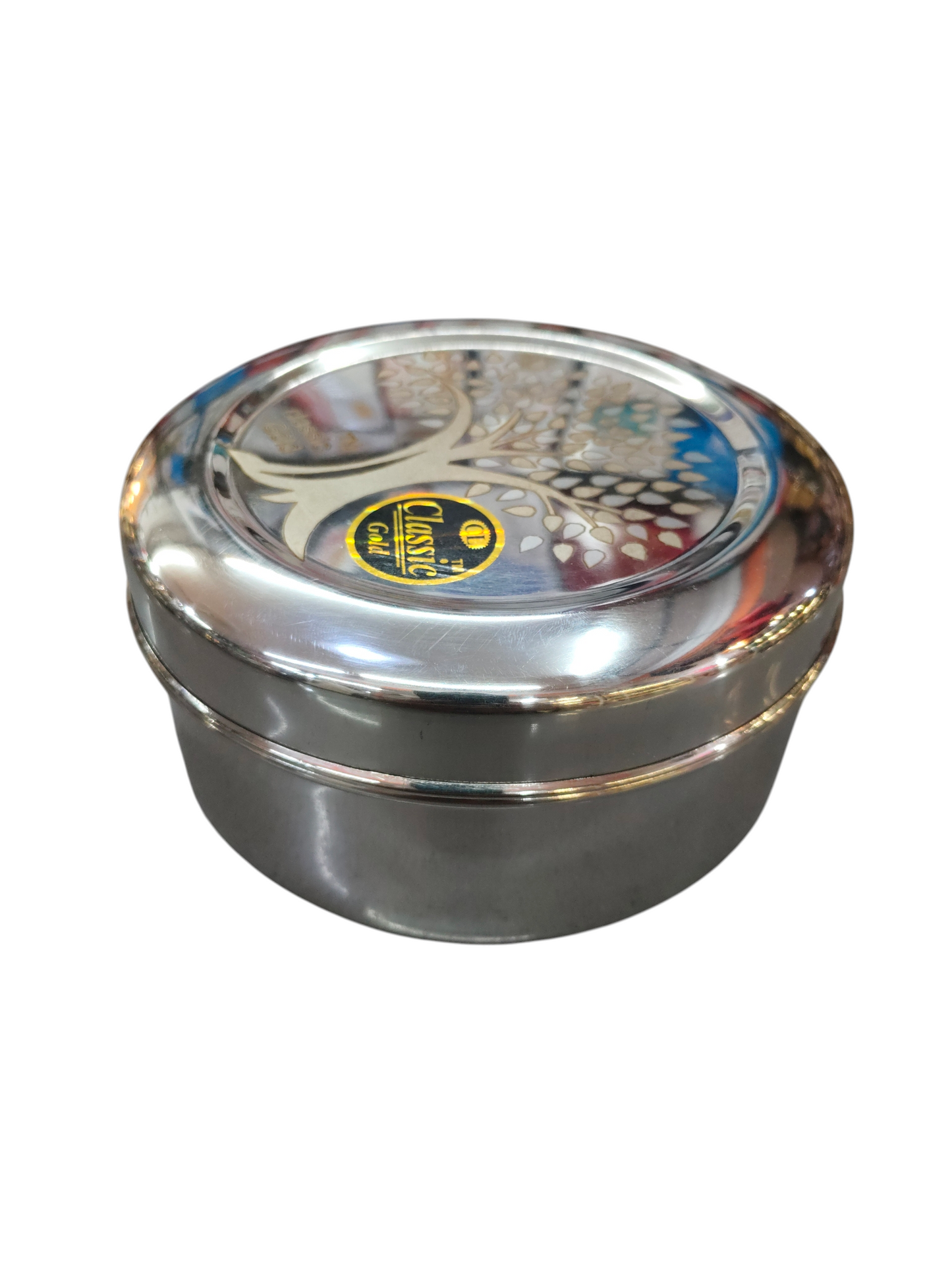 Stainless steel lightweight classic puri box no 9 - 600ml