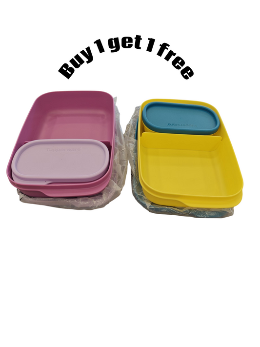 Tupperware flat lunch boxes - 1+1